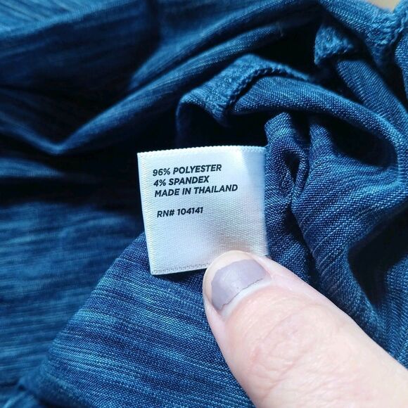 Lady Hagen V-Neck T-Shirt Womens Medium Blue Collared Golf Tennis Sport Tee - Picture 6 of 9